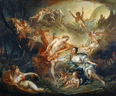 Apollo Revealing his Divinity to the Shepherdess Isse, 1750 | Boucher | Gemälde Reproduktion