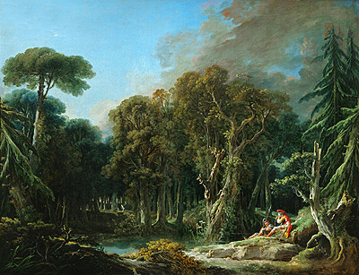Der Wald, 1740 von Boucher | Gemälde-Reproduktion