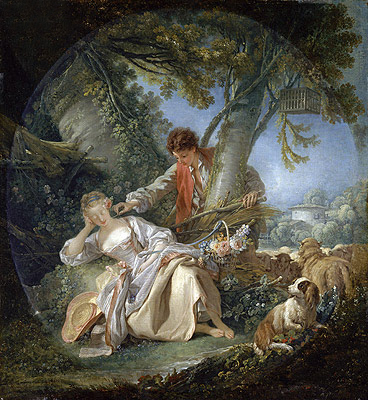 Der unterbrochene Schlaf, 1750 von Boucher | Gemälde-Reproduktion