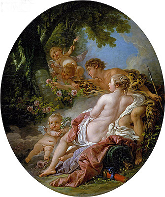 Angelica und Medoro, 1763 von Boucher | Gemälde-Reproduktion