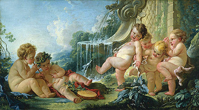 Musik und Tanz, c.1740/50 von Boucher | Gemälde-Reproduktion