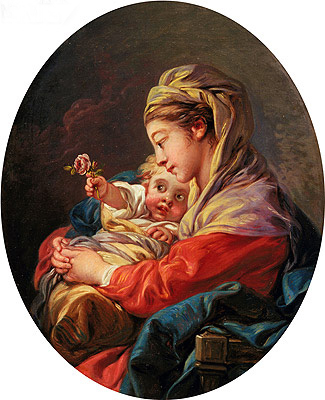 Jungfrau und Kind, c.1765/70 von Boucher | Gemälde-Reproduktion