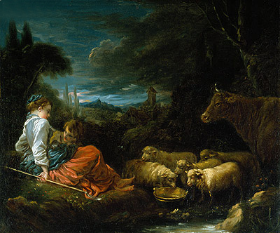 Pastorale | Boucher | Gemälde Reproduktion