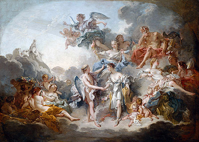 Marriage of Cupid and Psyche, 1744 | Boucher | Gemälde Reproduktion
