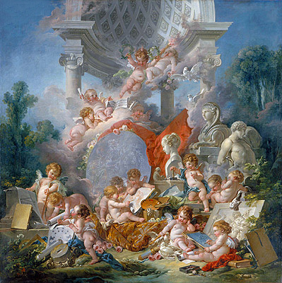 Geniuses of the Arts, 1761 | Boucher | Painting Reproduction