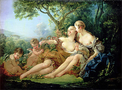 Bacchus and Erigone, 1745 | Boucher | Painting Reproduction