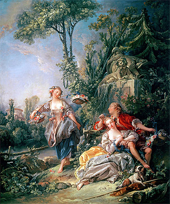 Liebende im Park | Boucher | Gemälde Reproduktion