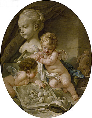 Sculpture, 1758 | Boucher | Painting Reproduction