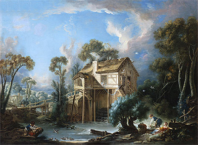 Die Mühle in Charenton | Boucher | Gemälde Reproduktion