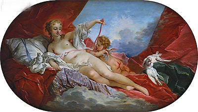 Venus and Cupid, undated | Boucher | Painting Reproduction