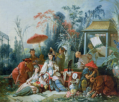 Der chinesische Garten | Boucher | Gemälde Reproduktion