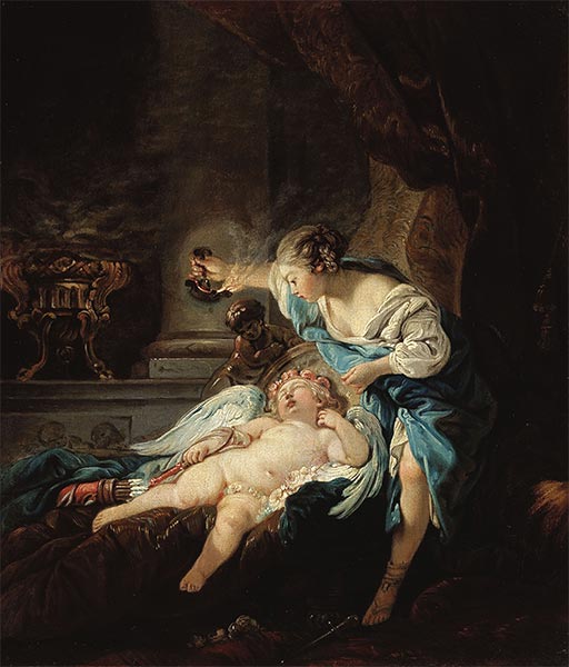 Psyche and Amour, Undated | Boucher | Painting Reproduction