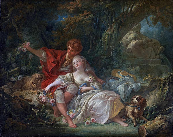 Shepherd and Shepherdess, 1760 | Boucher | Painting Reproduction