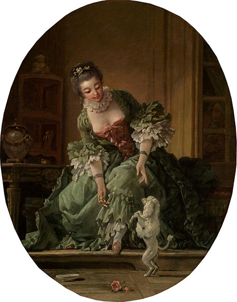 The Docile Puppy, c.1740 | Boucher | Painting Reproduction