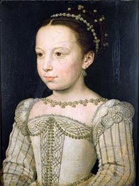 Marguerite de Valois, c.1561 von Francois Clouet | Gemälde-Reproduktion