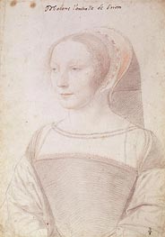 Francoise de Longwy wife of Philippe Chapot, Seigneur de Brion, c.1535 von Francois Clouet | Gemälde-Reproduktion
