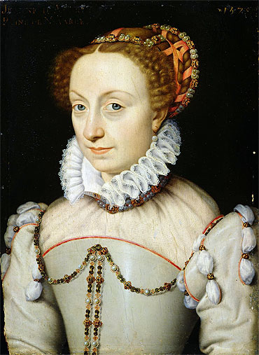 Jeanne III d'Albret Queen of Navarre, 1570 | Francois Clouet | Gemälde Reproduktion