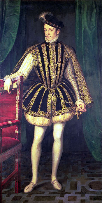 King Charles IX of France, c.1565 | Francois Clouet | Gemälde Reproduktion
