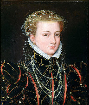 Portrait of Margaret Duchess of Parma, Regent of the Netherlands, c.1559/67 | Francois Clouet | Gemälde Reproduktion