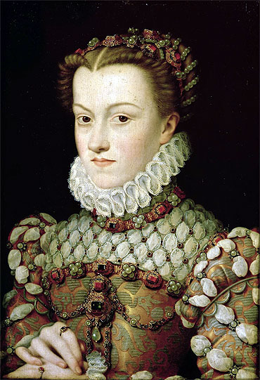 Portrait of Elizabeth of Austria Queen of France | Francois Clouet | Painting Reproduction