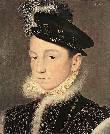Portrait of King Charles IX of France, 1561 | Francois Clouet | Painting Reproduction