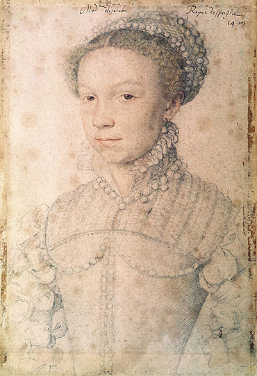Elisabeth of France, 1559 | Francois Clouet | Painting Reproduction