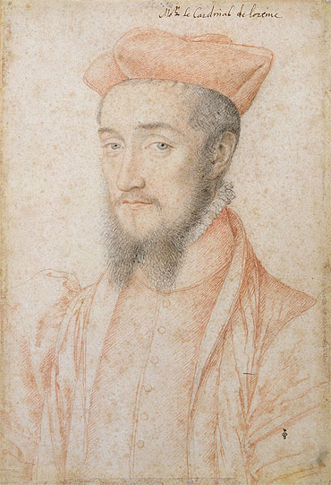 Portrait of Cardinal Charles de Lorraine, c.1555 | Francois Clouet | Gemälde Reproduktion