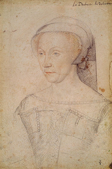 Diane de Poitiers Duchess of Valentinois, c.1555 | Francois Clouet | Painting Reproduction