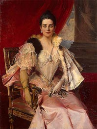 Portrait of Princess Zinaida Yusupova, 1894 von Francois Flameng | Gemälde-Reproduktion