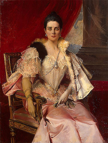 Portrait of Princess Zinaida Yusupova, 1894 | Francois Flameng | Painting Reproduction