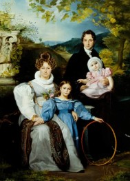 Portrait of the Gaspard Moeremans Family, c.1831/33 by Francois Navez | Painting Reproduction
