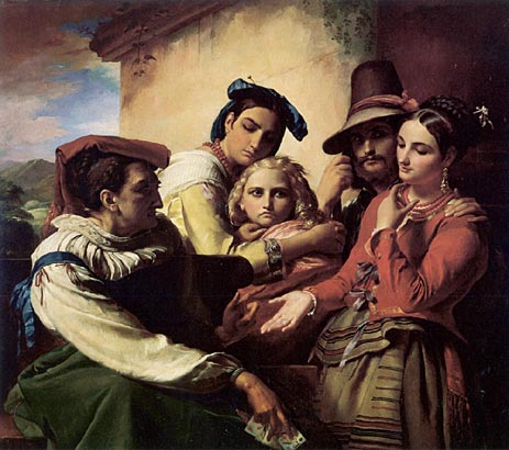 Der Wahrsager, 1849 | Francois Navez | Gemälde Reproduktion