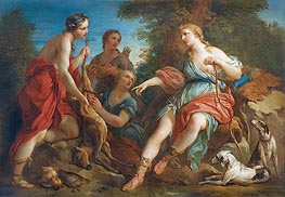 Diana Returning from the Hunt (The Evening), undated by Francois Lemoyne | Painting Reproduction