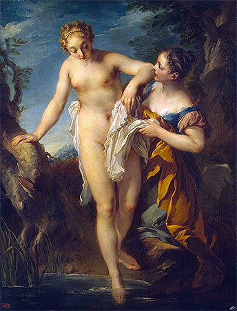 Woman Bathing, a.1724 | Francois Lemoyne | Painting Reproduction