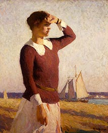 The Watcher, 1921 by Frank Weston Benson | Painting Reproduction