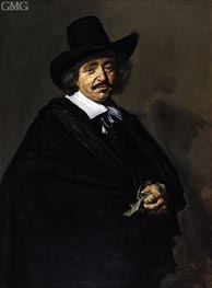 Portrait of a Man, c.1650/52 by Frans Hals | Painting Reproduction