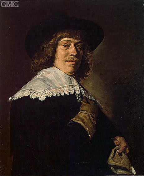 Portrait of a Young Man Holding a Glove, c.1650 | Frans Hals | Painting Reproduction
