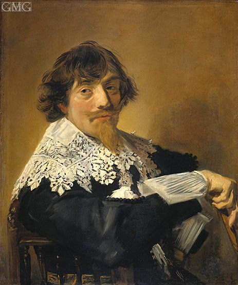Portrait of a Man, Possibly Nicolaes Hasselaer, c.1630/35 | Frans Hals | Painting Reproduction