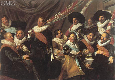 Banquet of the Officers of the St George Militia, 1627 | Frans Hals | Painting Reproduction