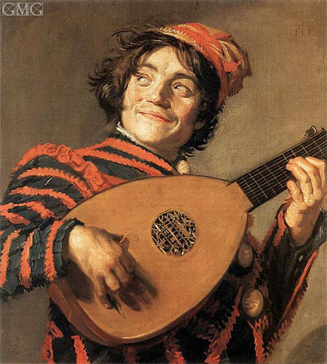 Trottel spielt Laute, c.1623 | Frans Hals | Gemälde Reproduktion