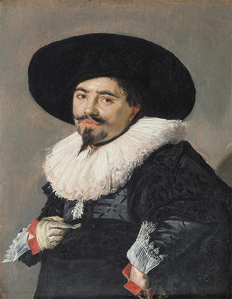 Bildnis eines Mannes, 1625 | Frans Hals | Gemälde Reproduktion