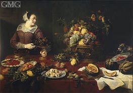 The Fruit Girl, c.1633 by Frans Snyders | Painting Reproduction