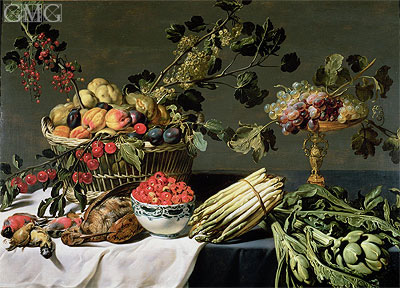 Still Life of Fruit in a Wicker Basket, Undated | Frans Snyders | Gemälde Reproduktion