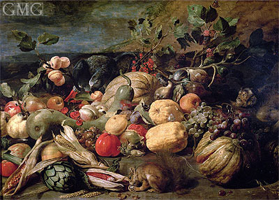 Still Life of Fruits and Vegetables, 1620 | Frans Snyders | Gemälde Reproduktion