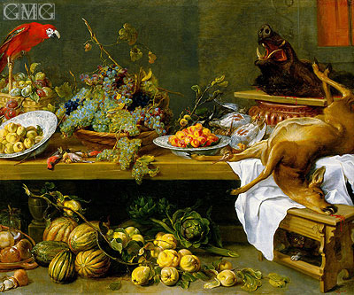 Still Life with Fruit, Vegetables and Dead Game, c.1635/37  | Frans Snyders | Painting Reproduction