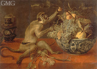 Still Life with a Monkey, Undated | Frans Snyders | Gemälde Reproduktion