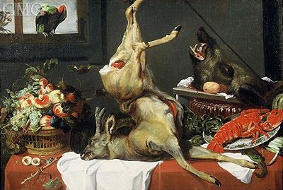 Still Life with Boar Head, c.1630/50  | Frans Snyders | Painting Reproduction