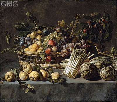 Gemüse und ein Korb mit Obst auf einem Tisch | Frans Snyders | Gemälde Reproduktion