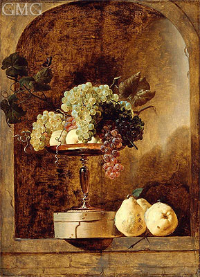 Trauben, Pfirsiche und Quitten in einer Nische | Frans Snyders | Gemälde Reproduktion