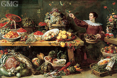 Still Life with Fruit and Vegetables, c.1625/35 | Frans Snyders | Gemälde Reproduktion